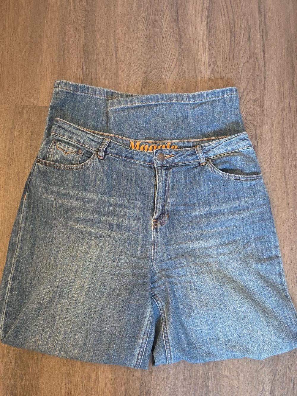 Kimes Ranch Maggie Denim Trousers in Medium Blue